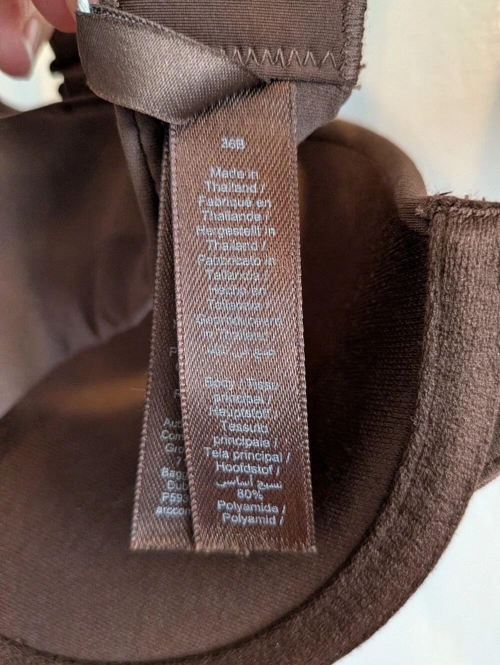 Skims Fits Everybody Push-Up Demi Bra in Cocoa Chocolate Brown Size 36B NWT - Picture 12 of 13
